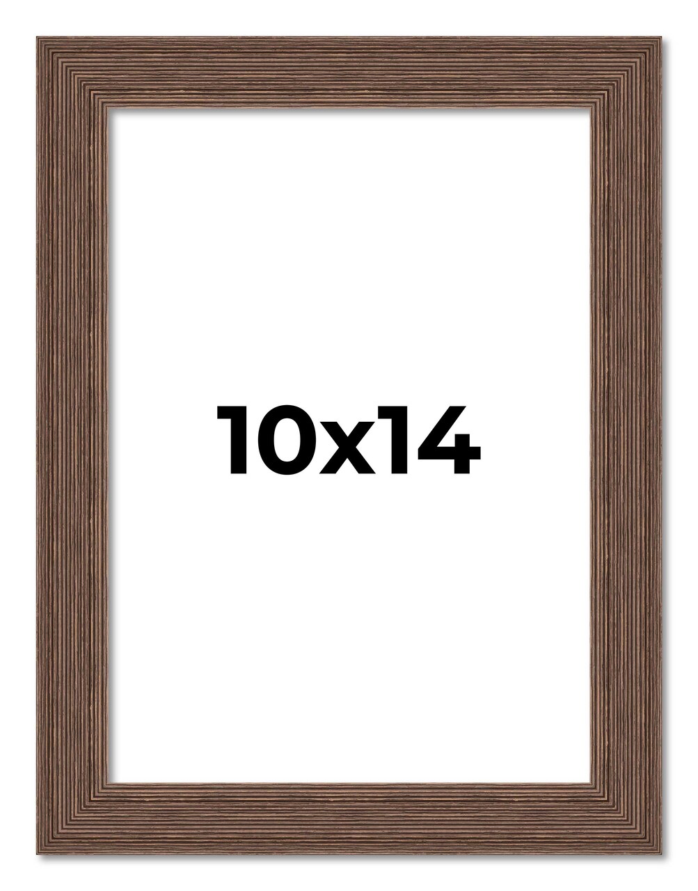 10x14 Wide Barnwood Picture Frame with UV-Resistant Acrylic & Acid Free Backing, Available in 6 Paint Finishes - Grey, Brown, White, and Black